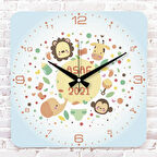Kişiye Özel Çocuk Odası Hediyesi Ahşap Saat 33cm KA01-1903