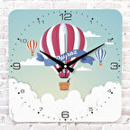 Kişiye Özel Çocuk Odası Hediyesi Ahşap Saat 33cm KA01-1905