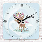 Kişiye Özel Çocuk Odası Hediyesi Ahşap Saat 33cm KA01-1907