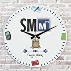 Mali Müşavire Hediye Ahşap Saat 33cm  KA02-1013