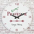 Profesöre Hediye Ahşap Saat 33cm  KA02-1074