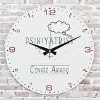 Psikiyatriste Hediye Ahşap Saat 33cm  KA02-1075