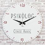 Psikoloğa Hediye Ahşap Saat 33cm  KA02-1076