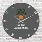 Codera Hediye Ahşap Saat 33cm  KA02-1109