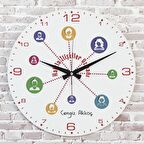 Halkla İlişkiler Uzmanına Hediye Ahşap Saat 33cm  KA02-1158