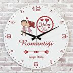 Kişiye Özel Yılın En Romantiği Hediye Ahşap Saat 33cm  KA02-1193
