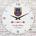 Jandarma Astsubaya Hediye Ahşap Saat 33cm  KA02-1210