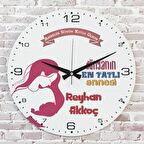 Anneler Günü Hediyesi Ahşap Saat 33cm  KA02-1272