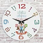 Babalar Günü Hediyesi Ahşap Saat 33cm  KA02-1292