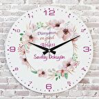 Ablaya Hediye Ahşap Saat 33cm  KA02-1374