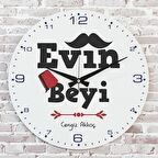 Evin Beyine Hediye Ahşap Saat 33cm  KA02-1377