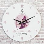 Yay Burcuna Hediye Ahşap Saat 33cm  KA02-1490