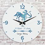 Yay Burcuna Hediye Ahşap Saat 33cm  KA02-1502