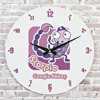 Akrep Burcuna Hediye Ahşap Saat 33cm  KA02-1504