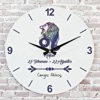 Aslan Burcuna Hediye Ahşap Saat 33cm  KA02-1517