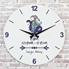 Oğlak Burcuna Hediye Ahşap Saat 33cm  KA02-1523