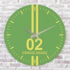 Sarı & Yeşil Adıyamanlılara Hediye Özel Ahşap Saat 33cm  KA02-1546