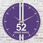 Mor & Beyaz Ordululara Hediye Saat 33cm  KA02-1603