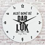 Karadenizliye Hediye Aldı Beni Bi Darluk Tasarımlı Saat 33cm  KA02-1636