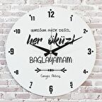 Karadenizliye Hediye Yureğum Ahir Değil Tasarımlı Saat 33cm  KA02-1675