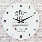 Karadenizliye Hediye Efulim Tasarımlı Saat 33cm  KA02-1677