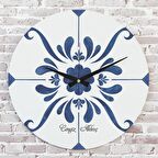 Kişiye Özel Çini Desenli Hediye Saat 33cm  KA02-1693