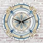 Kişiye Özel Çini Desenli Hediye Saat 33cm  KA02-1698