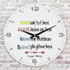 Kişiye Özel Kişiye Özel Tekelinle Tut Beni Hediye Saat 33cm  KA02-1699