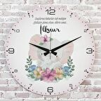 Kişiye Özel Çocuk Odası Hediyesi Ahşap Saat 33cm  KA02-1751