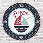 Kişiye Özel Çocuk Odası Hediyesi Ahşap Saat 33cm  KA02-1756