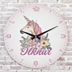 Kişiye Özel Çocuk Odası Hediyesi Ahşap Saat 33cm  KA02-1841