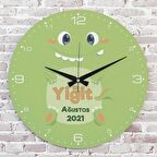 Kişiye Özel Çocuk Odası Hediyesi Ahşap Saat 33cm  KA02-1842