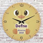 Kişiye Özel Çocuk Odası Hediyesi Ahşap Saat 33cm  KA02-1843