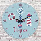 Kişiye Özel Çocuk Odası Hediyesi Ahşap Saat 33cm  KA02-1870