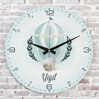 Kişiye Özel Çocuk Odası Hediyesi Ahşap Saat 33cm  KA02-1896