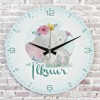 Kişiye Özel Çocuk Odası Hediyesi Ahşap Saat 33cm  KA02-1916