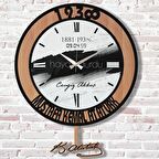 Kişiye Özel Atatürk Tasarımlı Hediye Sallanan Sarkaçlı Saat KA07-1271