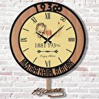 Kişiye Özel Atatürk Tasarımlı Hediye Sallanan Sarkaçlı Saat KA07-1283