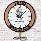 Kişiye Özel Atatürk Tasarımlı Hediye Sallanan Sarkaçlı Saat KA07-1285