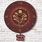 Kişiye Özel Çini Desenli Hediye Sallanan Sarkaçlı Saat KA07-1360