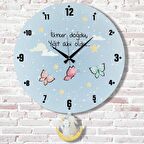 Kişiye Özel Çocuk Odası Hediye Sallanan Sarkaçlı Saat KA07-1401