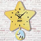 Kişiye Özel Çocuk Odası Hediye Sallanan Sarkaçlı Saat KA07-1407