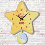 Kişiye Özel Çocuk Odası Hediye Sallanan Sarkaçlı Saat KA07-1408