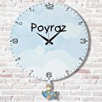 Kişiye Özel Çocuk Odası Hediye Sallanan Sarkaçlı Saat KA07-1412