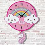 Kişiye Özel Çocuk Odası Hediye Sallanan Sarkaçlı Saat KA07-1419