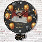 Kişiye Özel Fotoğraflı Mutlu Yıllar Sallanan Sarkaçlı Saat KA07-1472