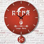 Kişiye Özel Göktürkçe Türk Tasarımlı Hediye Sallanan Sarkaçlı Saat KA07-1481