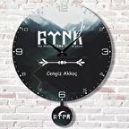 Kişiye Özel Göktürkçe Türk Tasarımlı Hediye Sallanan Sarkaçlı Saat KA07-1485