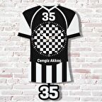 Kişiye Özel İzmirlilere Hediye Sallanan Sarı & Siyah Sarkaçlı Saat KA07-1517