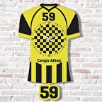 Kişiye Özel Tekirdağlılara Hediye Sallanan Sarı & Siyah Sarkaçlı Saat KA07-1641